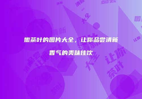 嫩茶叶的图片大全，让你品尝清新香气的美味佳饮
