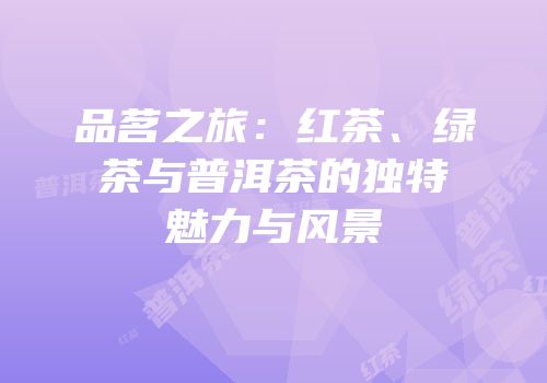品茗之旅：红茶、绿茶与普洱茶的独特魅力与风景