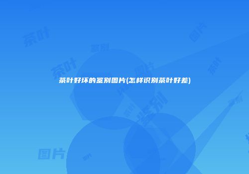 茶叶好坏的鉴别图片(怎样识别茶叶好差)
