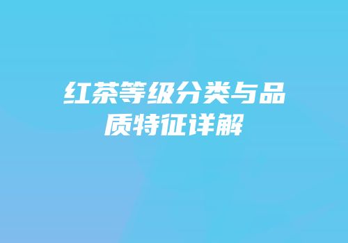 红茶等级分类与品质特征详解