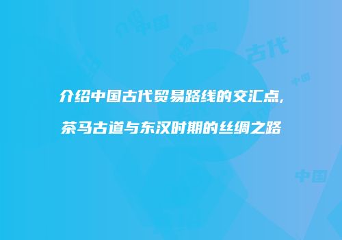 介绍中国古代贸易路线的交汇点,茶马古道与东汉时期的丝绸之路