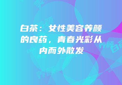 白茶：女性美容养颜的良药，青春光彩从内而外散发