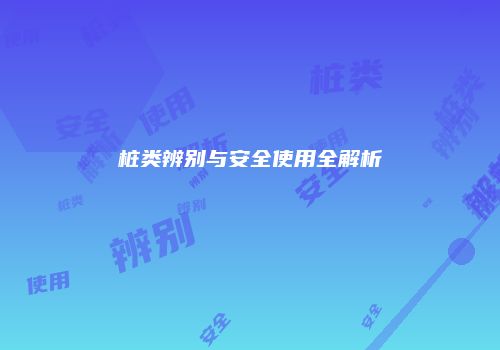 桩类辨别与安全使用全解析