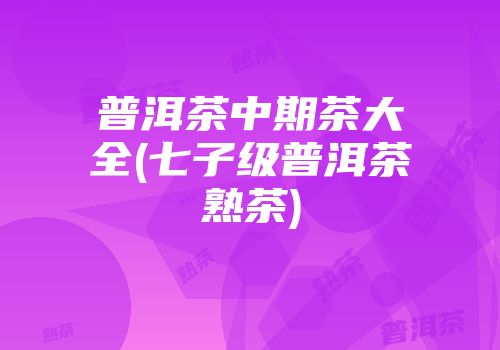 普洱茶中期茶大全(七子级普洱茶熟茶)