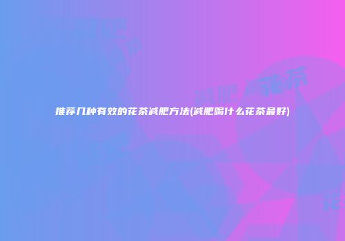 推荐几种有效的花茶减肥方法(减肥喝什么花茶最好)