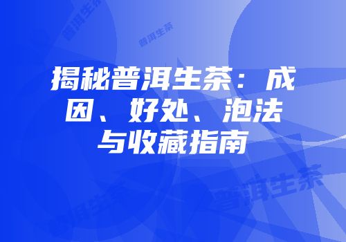 揭秘普洱生茶：成因、好处、泡法与收藏指南
