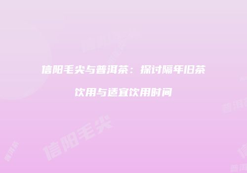 信阳毛尖与普洱茶：探讨隔年旧茶饮用与适宜饮用时间