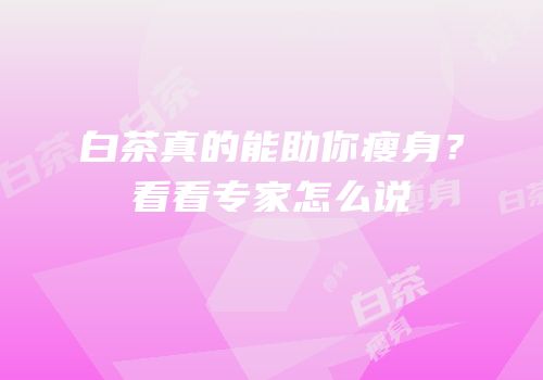 白茶真的能助你瘦身？看看专家怎么说