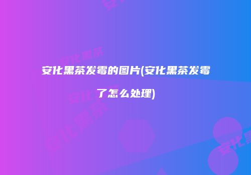 安化黑茶发霉的图片(安化黑茶发霉了怎么处理)