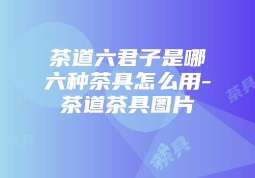 茶道六君子是哪六种茶具怎么用-茶道茶具图片