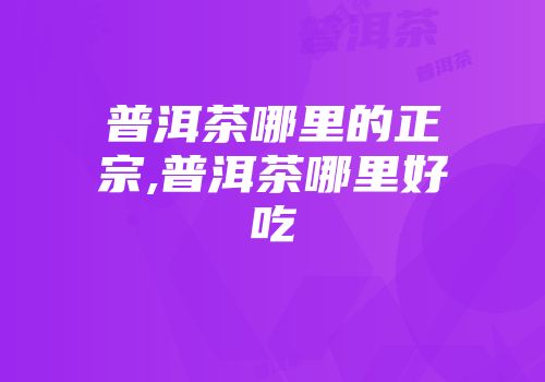 普洱茶哪里的正宗,普洱茶哪里好吃
