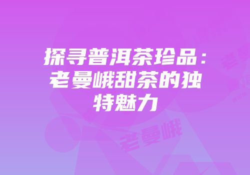 探寻普洱茶珍品：老曼峨甜茶的独特魅力