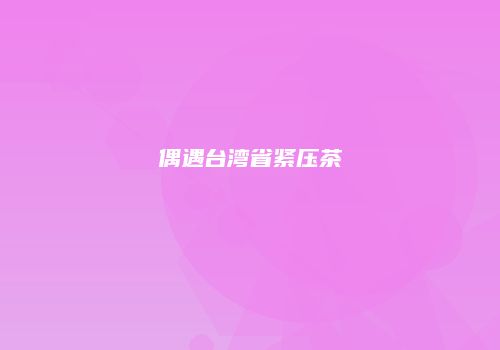 偶遇台湾省紧压茶