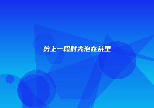 剪上一段时光泡在茶里