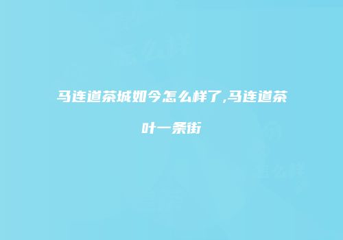 马连道茶城如今怎么样了,马连道茶叶一条街