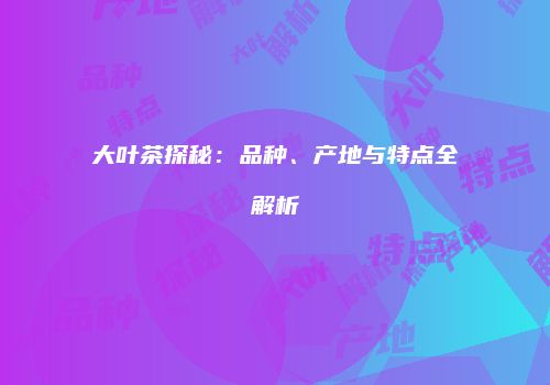 大叶茶探秘：品种、产地与特点全解析