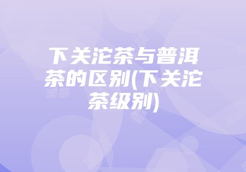 下关沱茶与普洱茶的区别(下关沱茶级别)