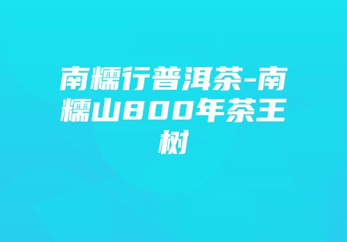 南糯行普洱茶-南糯山800年茶王树