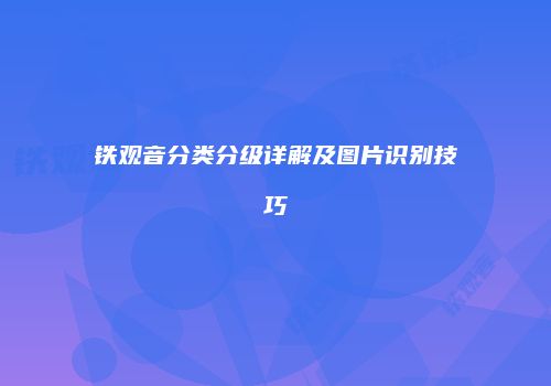 铁观音分类分级详解及图片识别技巧