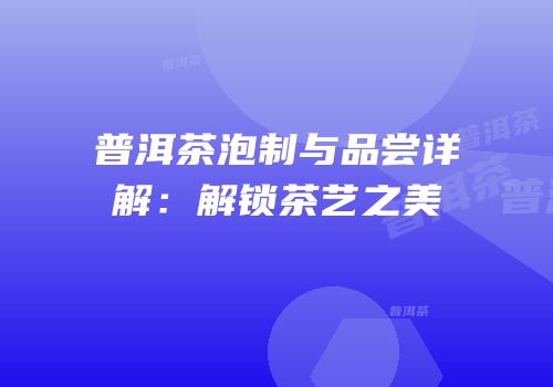 普洱茶泡制与品尝详解：解锁茶艺之美