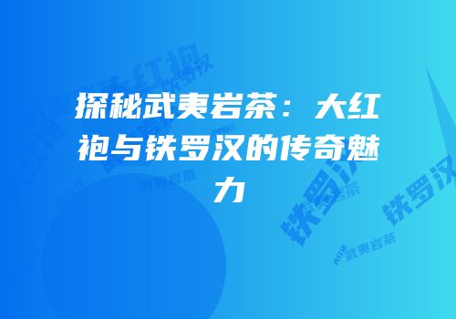 探秘武夷岩茶：大红袍与铁罗汉的传奇魅力