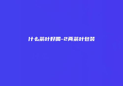 什么茶叶好喝-2两茶叶包装