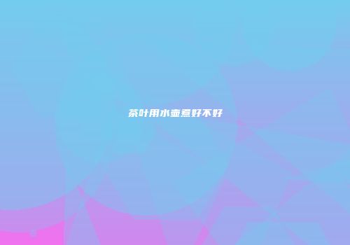 茶叶用水壶煮好不好