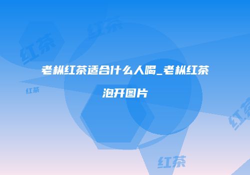 老枞红茶适合什么人喝_老枞红茶泡开图片