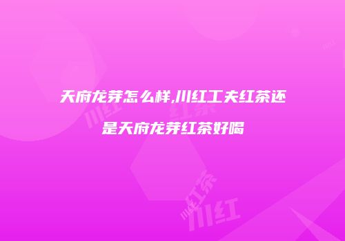 天府龙芽怎么样,川红工夫红茶还是天府龙芽红茶好喝