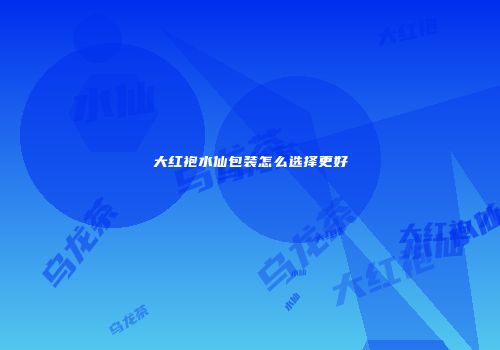 大红袍水仙包装怎么选择更好