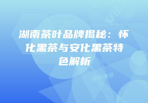湖南茶叶品牌揭秘：怀化黑茶与安化黑茶特色解析