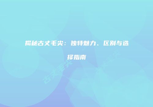 揭秘古丈毛尖：独特魅力、区别与选择指南