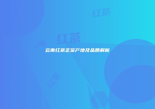 云南红茶正宗产地及品质解析