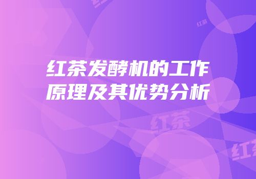 红茶发酵机的工作原理及其优势分析