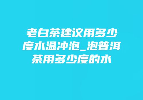 老白茶建议用多少度水温冲泡_泡普洱茶用多少度的水