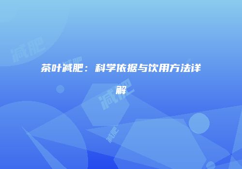 茶叶减肥：科学依据与饮用方法详解