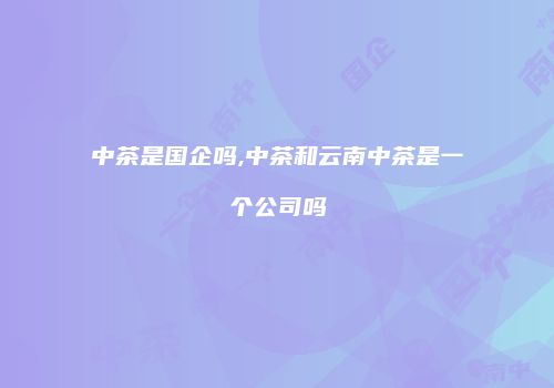 中茶是国企吗,中茶和云南中茶是一个公司吗
