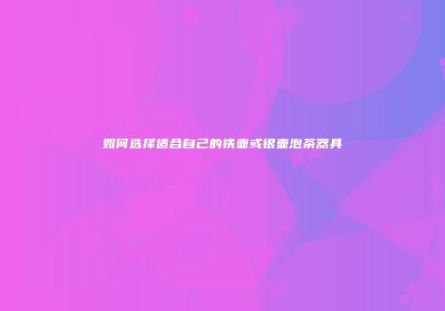 如何选择适合自己的铁壶或银壶泡茶器具