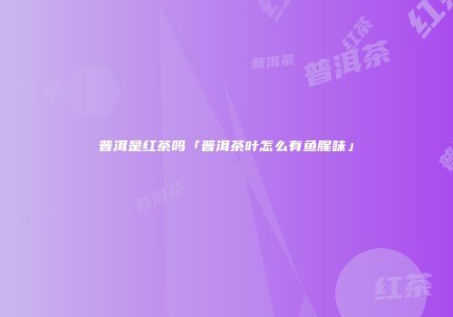普洱是红茶吗「普洱茶叶怎么有鱼腥味」