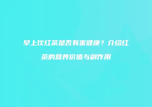 早上饮红茶是否有害健康？介绍红茶的营养价值与副作用
