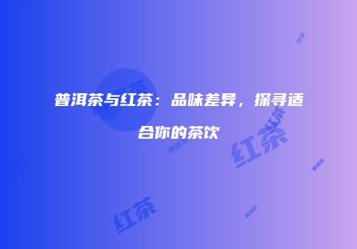 普洱茶与红茶：品味差异，探寻适合你的茶饮