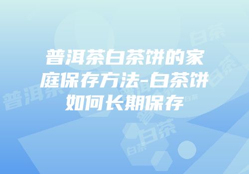 普洱茶白茶饼的家庭保存方法-白茶饼如何长期保存