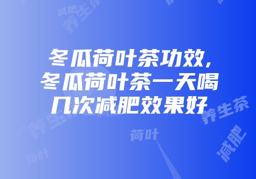 冬瓜荷叶茶功效,冬瓜荷叶茶一天喝几次减肥效果好