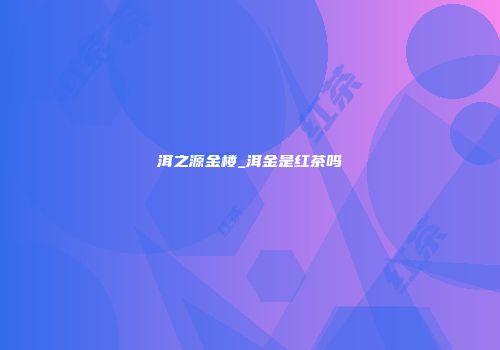 洱之源金楼_洱金是红茶吗