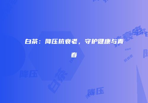 白茶：降压抗衰老，守护健康与青春