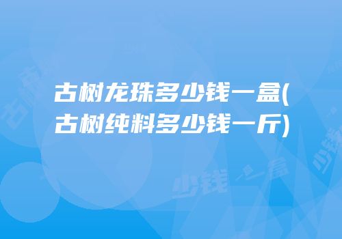 古树龙珠多少钱一盒(古树纯料多少钱一斤)