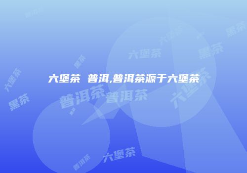 六堡茶 普洱,普洱茶源于六堡茶