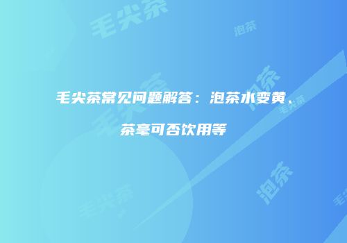 毛尖茶常见问题解答：泡茶水变黄、茶毫可否饮用等