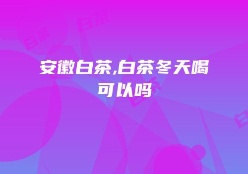 安徽白茶,白茶冬天喝可以吗