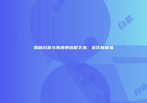 揭秘白茶与陈皮的搭配艺术：茶饮新体验